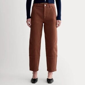 NWT Everlane The Utility Barrel Pant | Rosewood Brown, Size 6